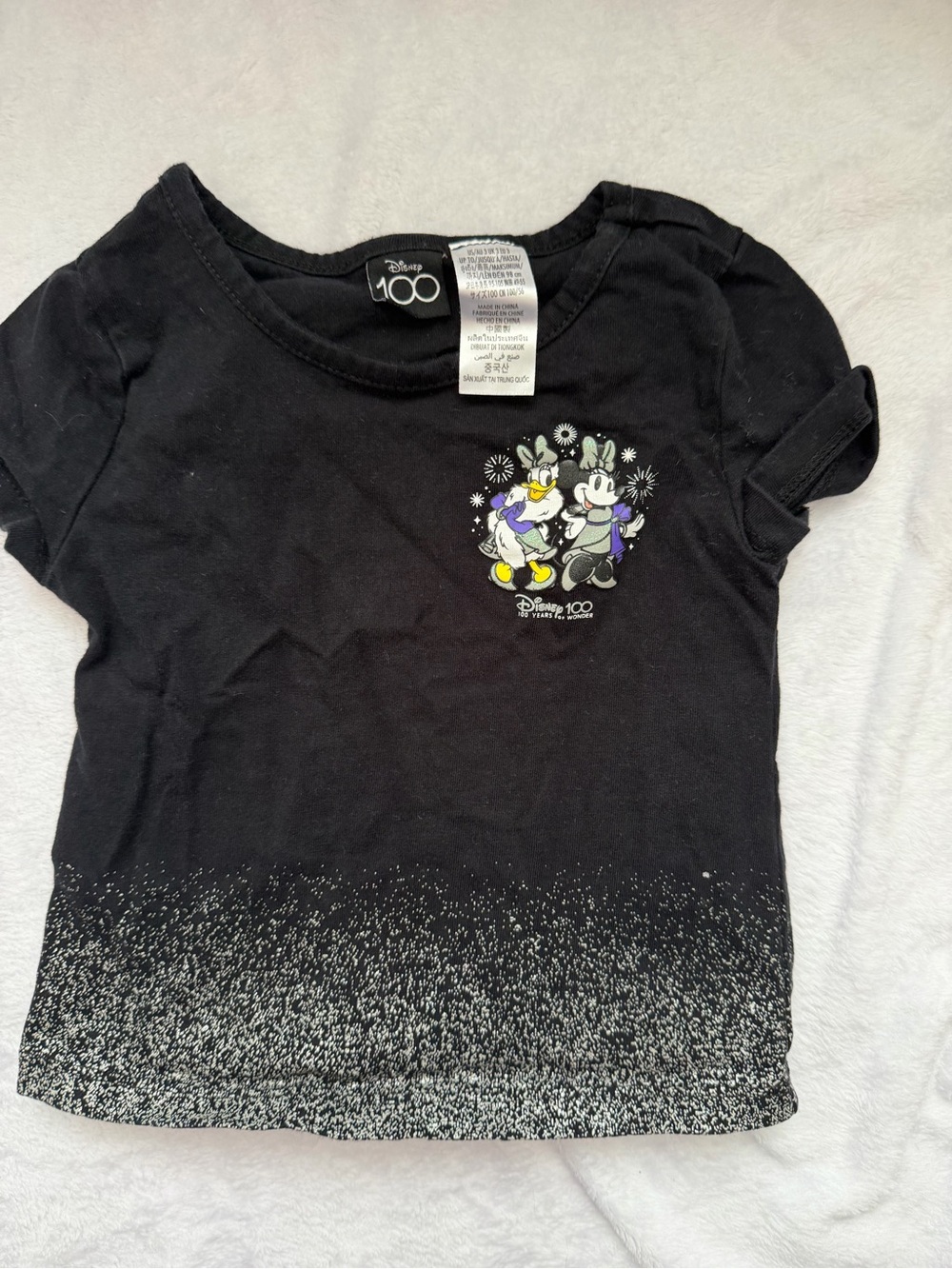 Disney 100 anniversary Kids Tee with Disney Character Chest Graphic